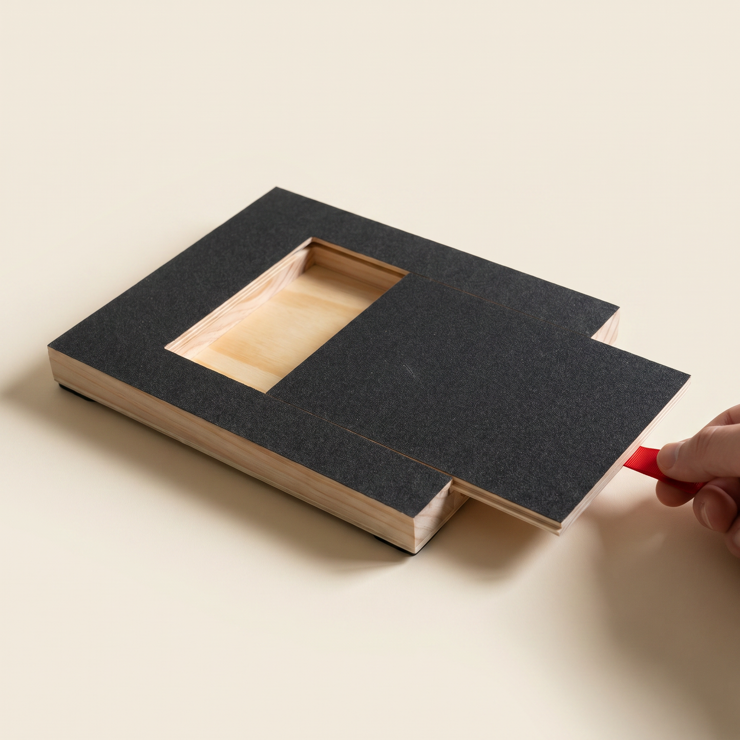 Calm Method board - open lid showing treat well